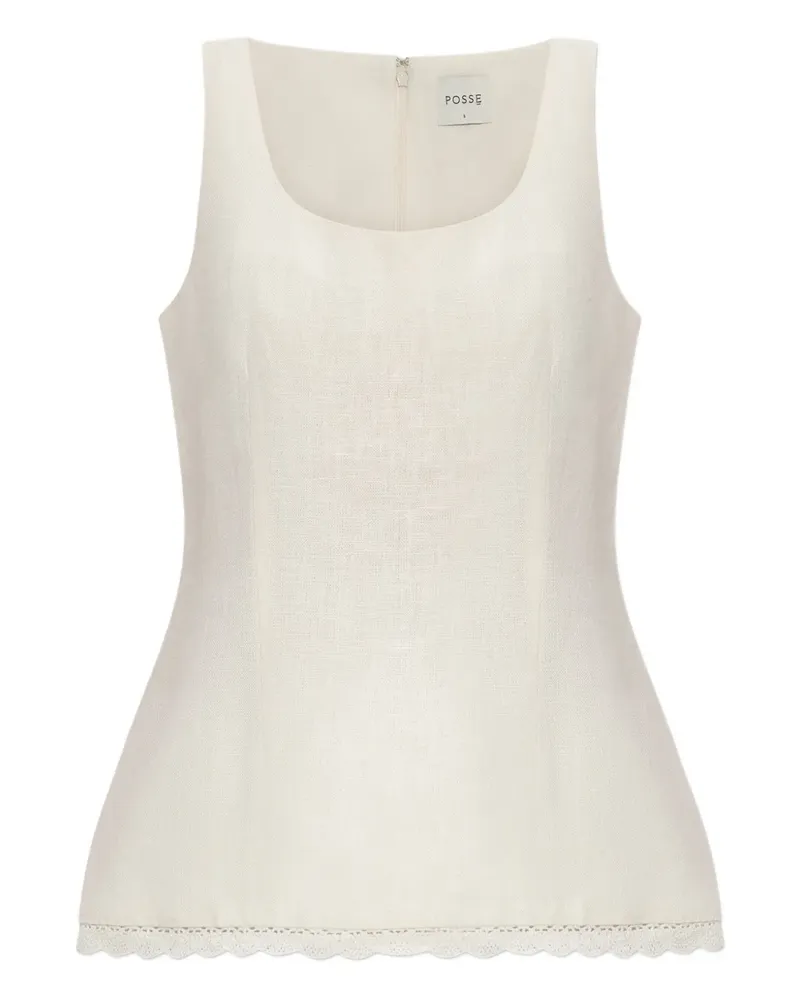 Posse Effi lace-trim top - Weiß Weiß