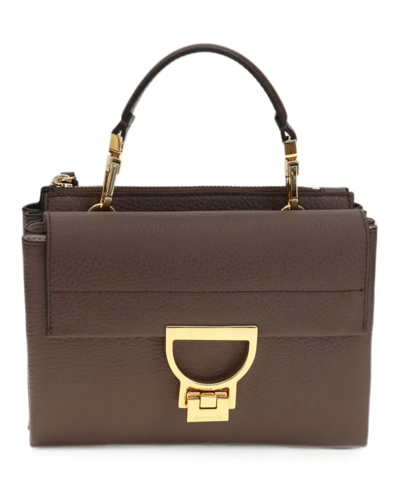 Coccinelle small Arlettis leather tote bag - Braun Braun
