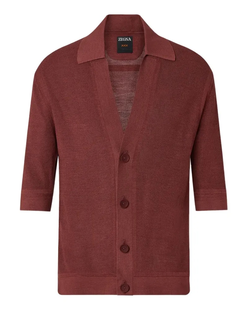 Ermenegildo Zegna Oasi Lino Poloshirt - Rot Rot