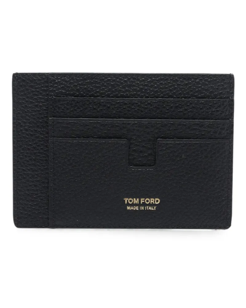 Tom Ford logo-print leather card holder - Schwarz Schwarz
