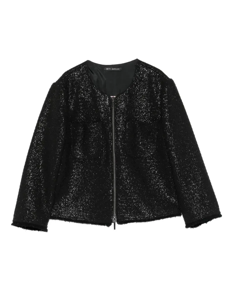 Betty Barclay sequin-embellished zip-up cardigan - Schwarz Schwarz