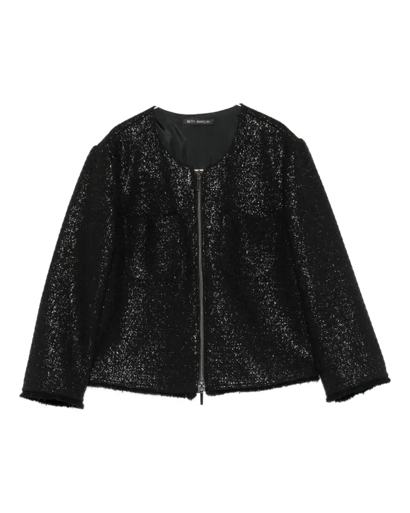 Betty Barclay sequin-embellished zip-up cardigan - Schwarz Schwarz