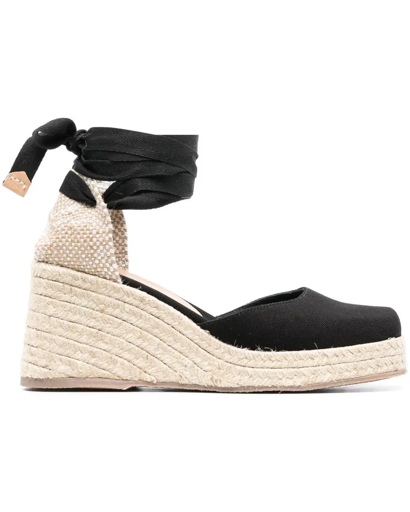 Castañer Tina Wedge-Espadrilles 85mm - Schwarz Schwarz