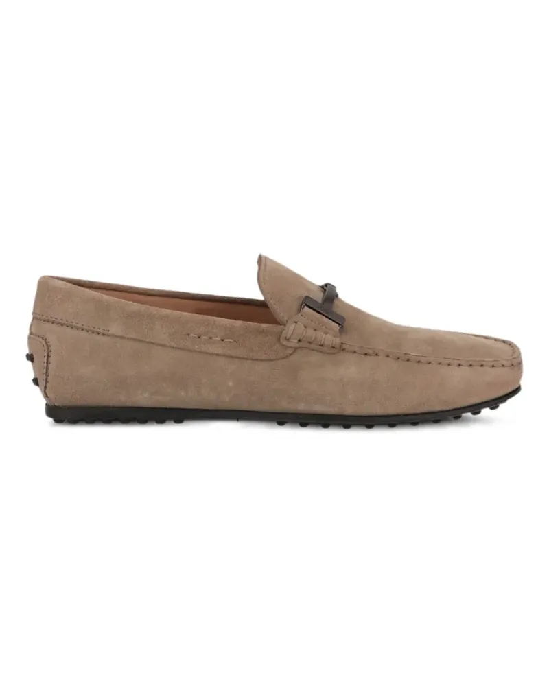 TOD'S Double T suede loafers - Nude Nude