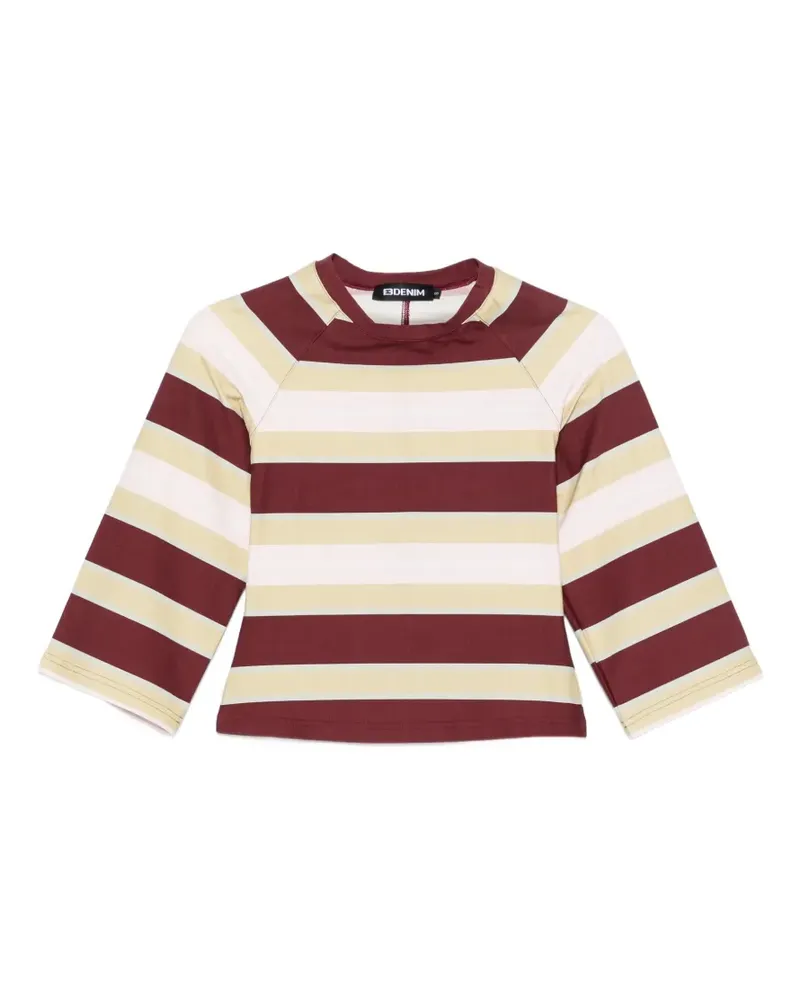 EB Denim Gestreiftes Kingsley Top - Rot Rot