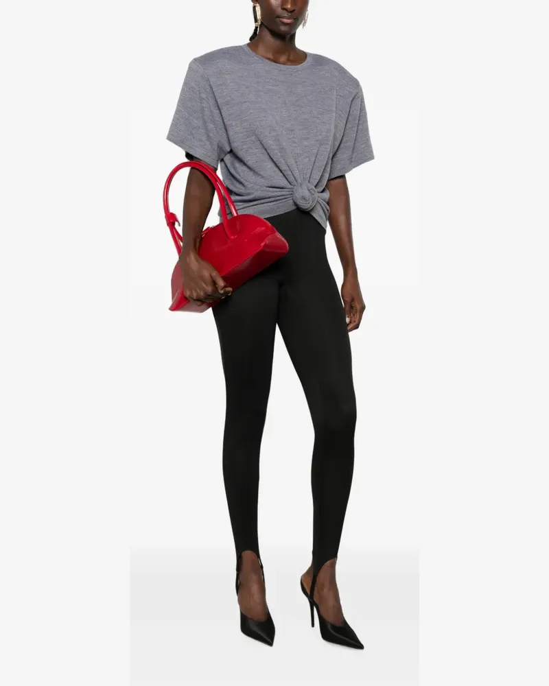 Magda Butrym Cropped-Hemd mit Knotendetail - Grau Grau