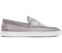 Penny-Loafer aus Wildleder - Grau