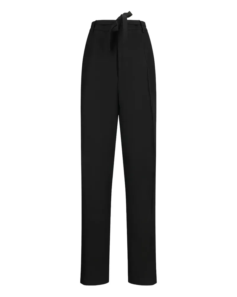 Jil Sander Hose mit Bindegürtel - Schwarz Schwarz