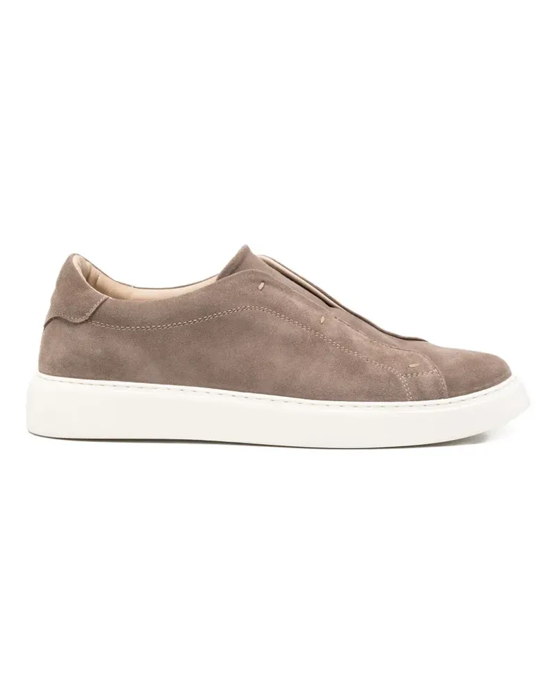 Eleventy Slip-On-Sneakers aus Wildleder - Nude Nude