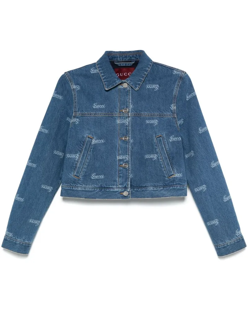 Gucci Jeansjacke im Layering-Look - Blau Blau