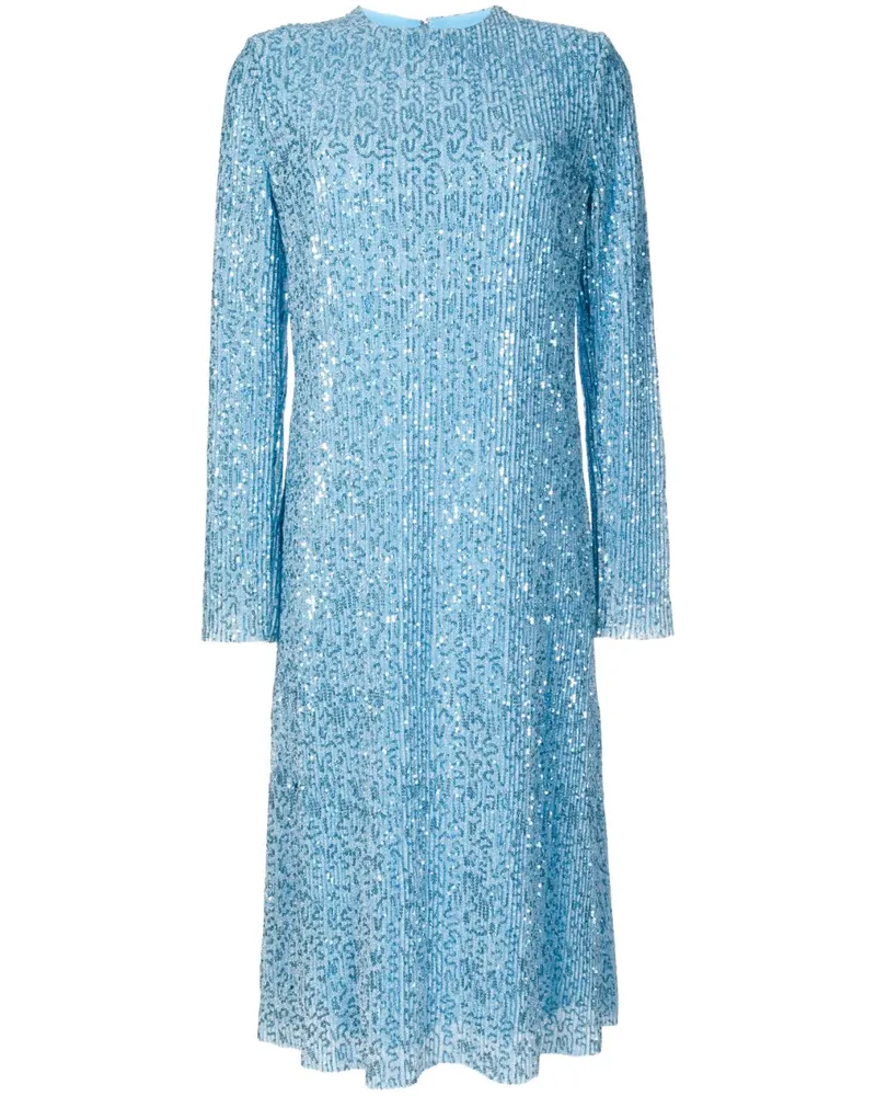 Stine Goya Midikleid mit Pailletten - Blau Blau