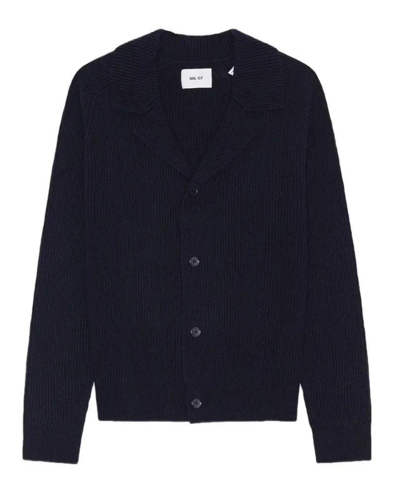 NN 07 Shane rib-knit cardigan - Blau Blau