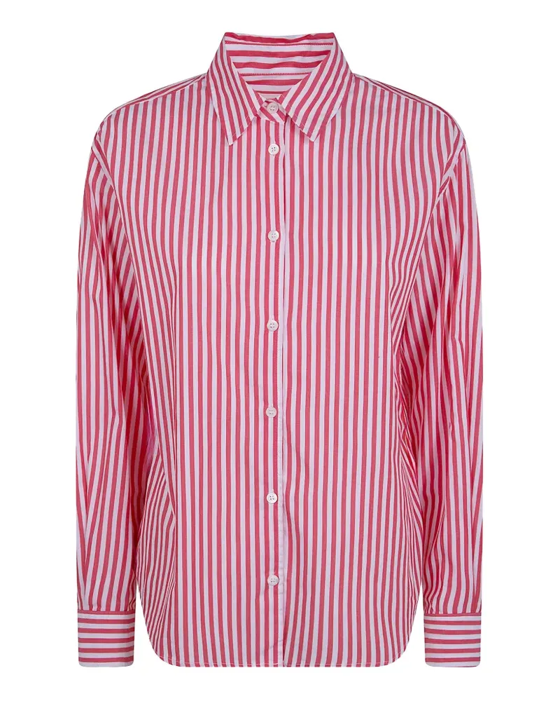 MC2 Saint Barth Meredith vertical-stripe logo-embroidered shirt - Rot Rot