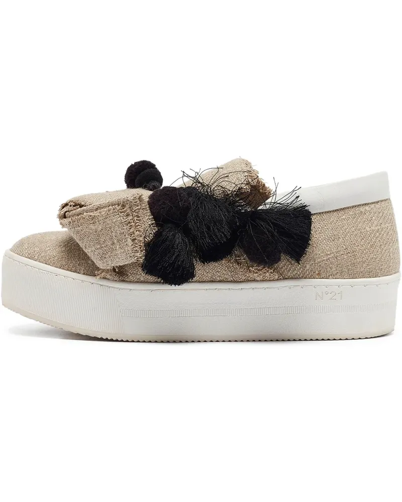 N° 21 2024 Sneakers mit Schleife - Nude Nude