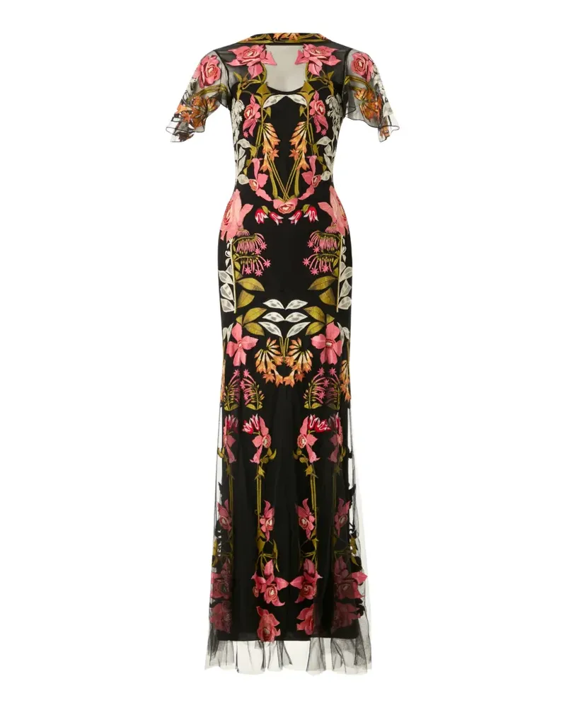Temperley London Lucille embroidered dress - Schwarz Schwarz