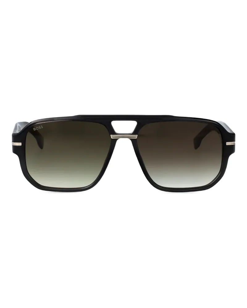 HUGO BOSS 1718/S eckige Sonnenbrille mit Farbverlauf - Schwarz Schwarz