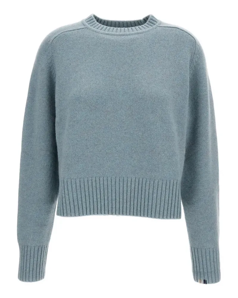 extreme cashmere x N.167 crew-neck ribbed-trim sweater - Blau Blau