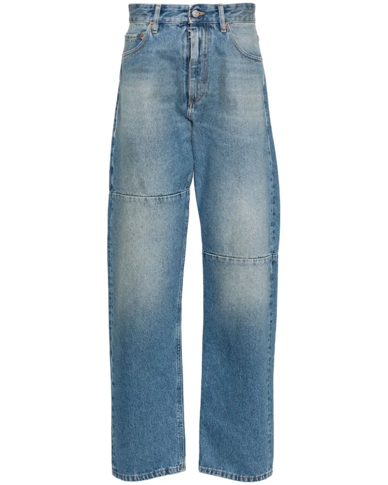 Maison Margiela Jeans mit Logo-Patch Blau