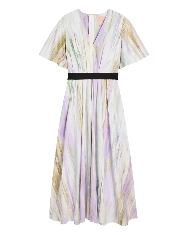 Roksanda Ilincic Sana belt-detail midi dress - Weiß Weiß