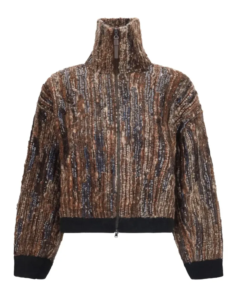 Brunello Cucinelli sequin-embellished cardigan - Braun Braun