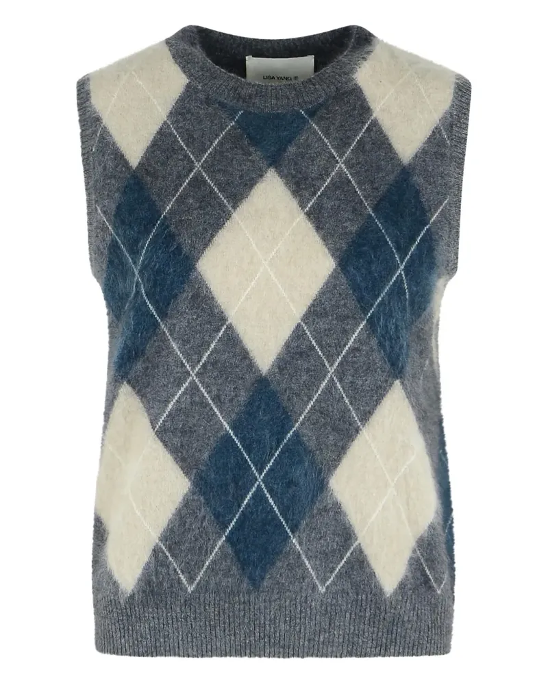 Lisa Yang diamond knit vest - Grau Grau