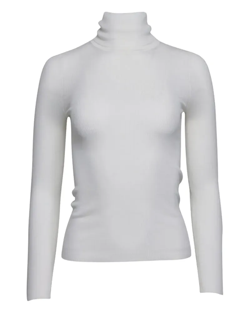 TWP Jerseyoberteil mit Rollkragen - Weiß Weiß