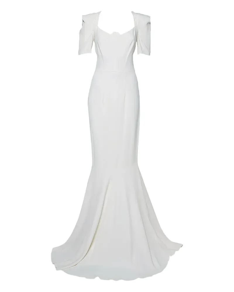 Roland Mouret Maxikleid aus Satin - Weiß Weiß