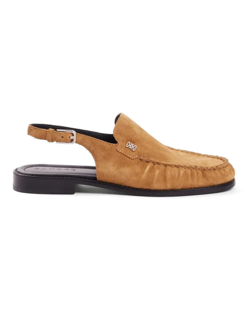 Sandro Loafer aus Wildleder mit Schnalle - Nude Nude