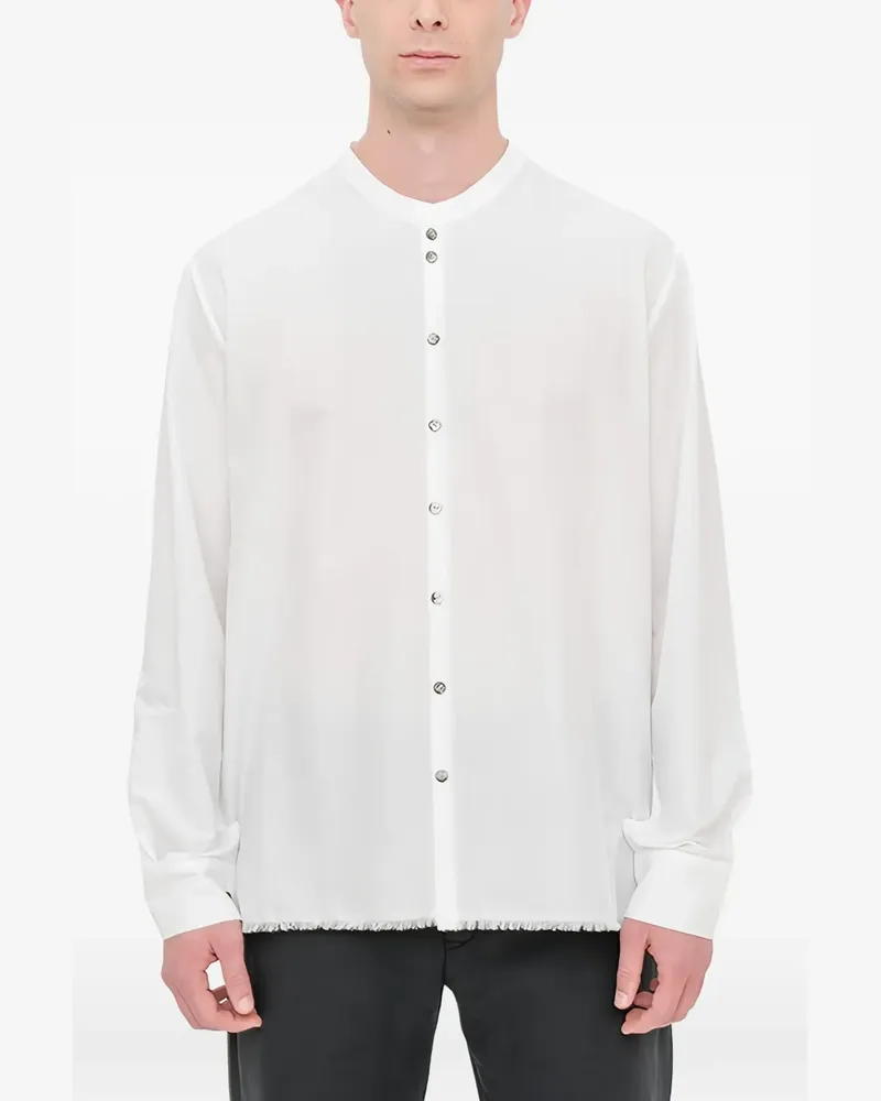 Label Under Construction mandarin-collar shirt - Weiß Weiß