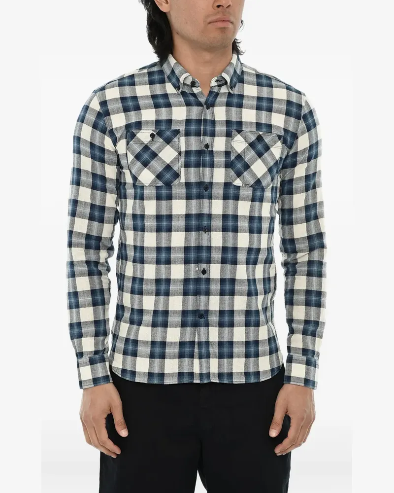 Woolrich checked button-down shirt - Blau Blau