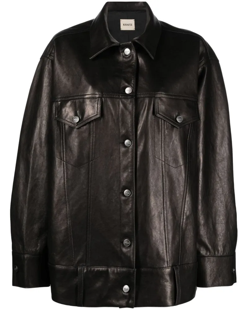 KHAITE Jacke mit poliertem Finish - Schwarz Schwarz