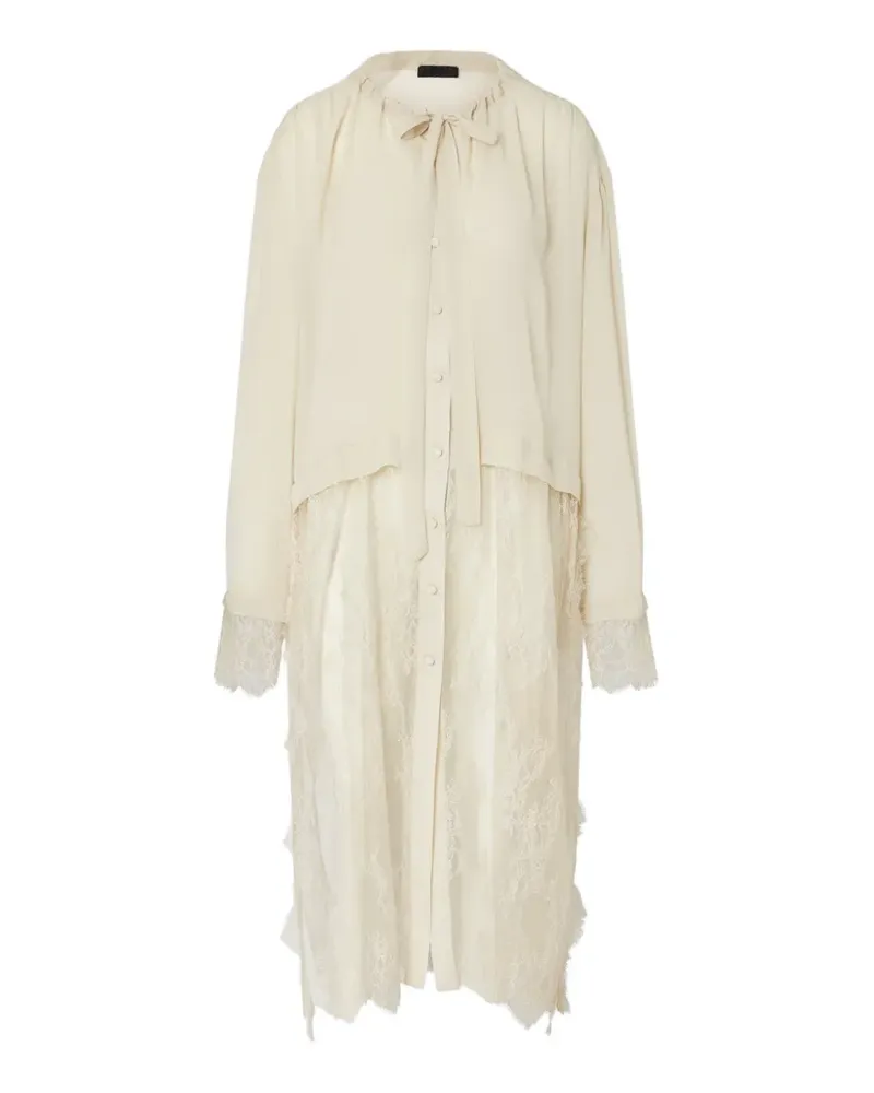 Liu Jo Langarmshirt mit Spitzendetails - Nude Nude