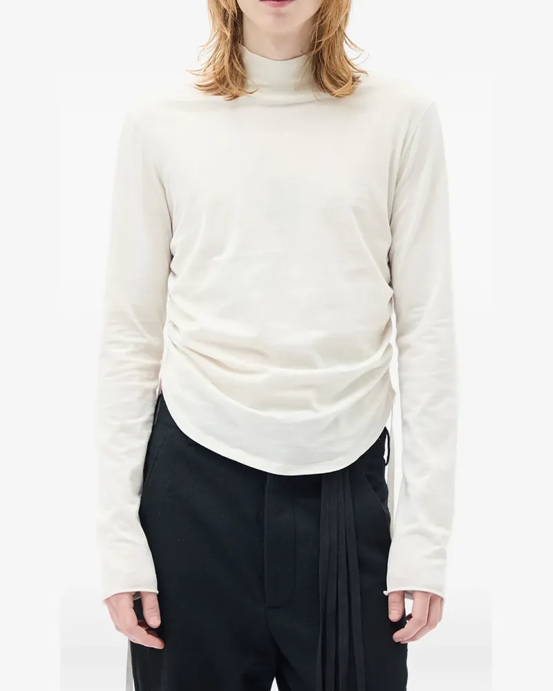 Ann Demeulemeester Lenart mock-neck long-sleeve top - Weiß Weiß