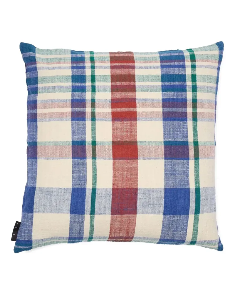 The Conran Shop Marabar checked-pattern cushion - Nude Nude
