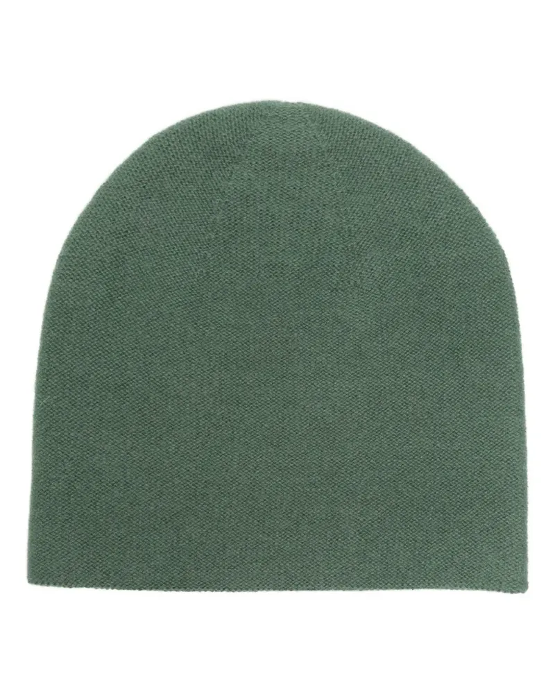 Warm-ME Gerippte Beanie aus Kaschmir - Grün Grün