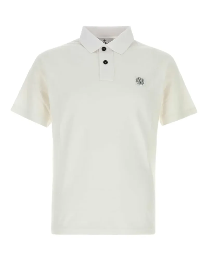 Stone Island logo-patch polo shirt - Nude Nude