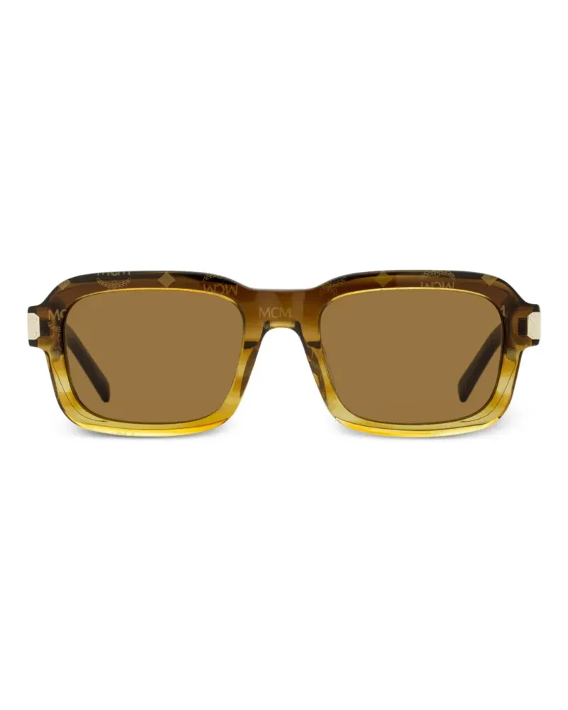 MCM Eckige Visetos Sonnenbrille - Braun Braun