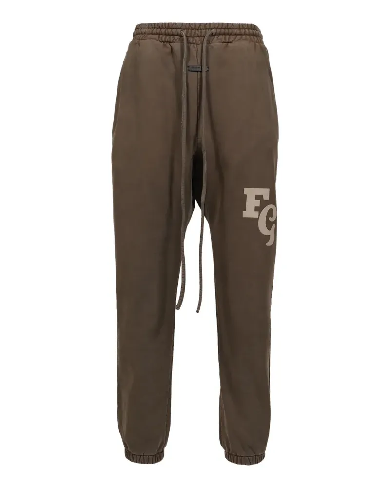 Fear of God Jogginghose mit Logo-Print - Braun Braun