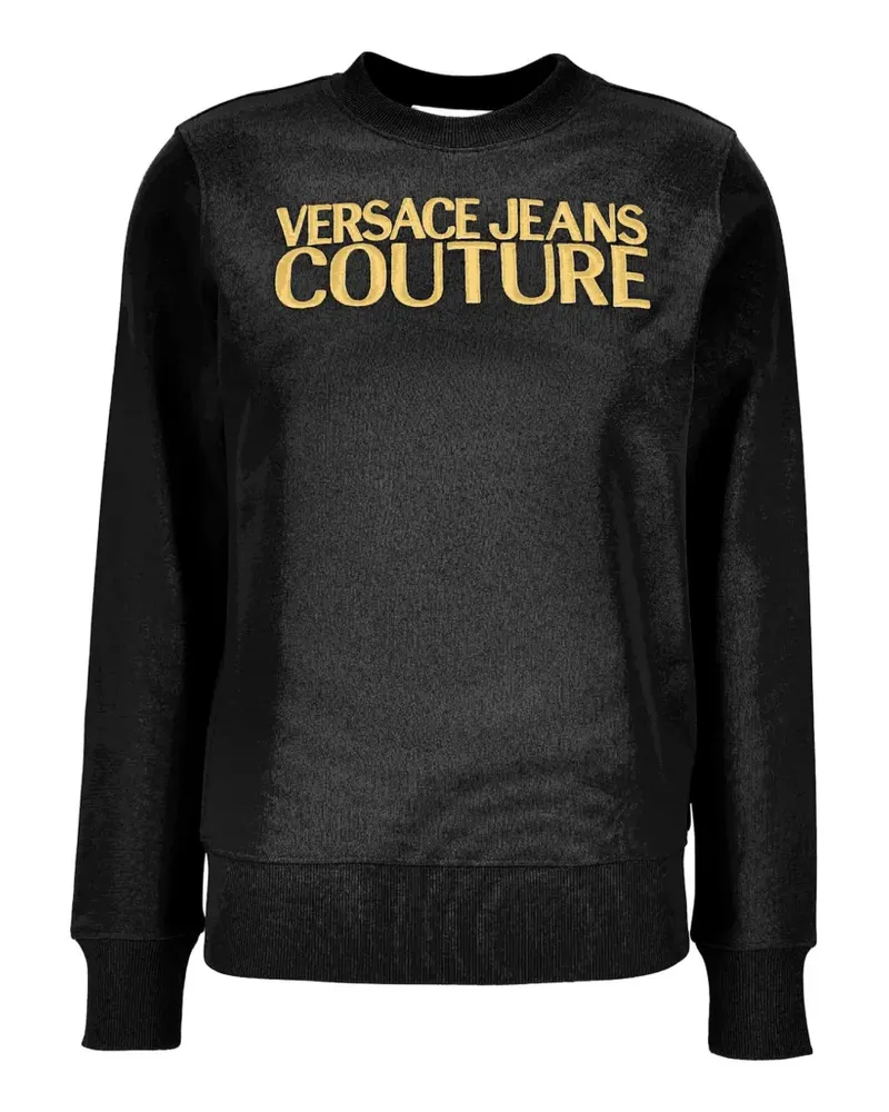 Versace Jeans Sweatshirt mit Logo-Stickerei - Schwarz Schwarz