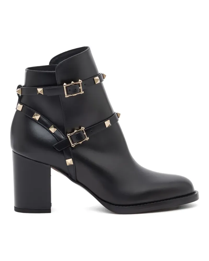 Valentino Garavani Rockstud Stiefelette aus Kalbsleder 70mm - Schwarz Schwarz
