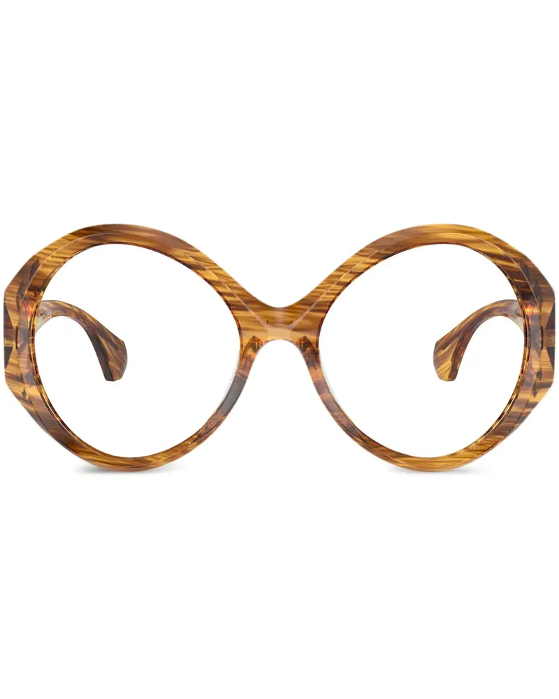 Alain Mikli Sonnenbrille mit rundem Gestell - Braun Braun