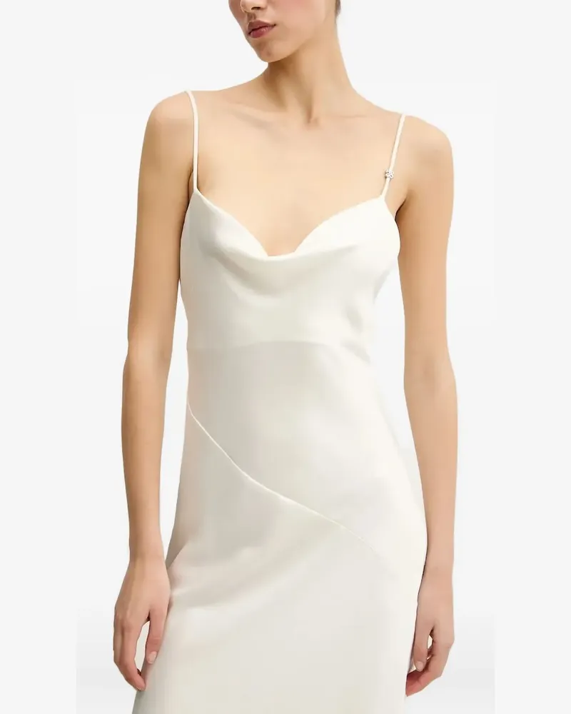HUGO BOSS Maxikleid mit drapiertem Ausschnitt - Weiß Weiß