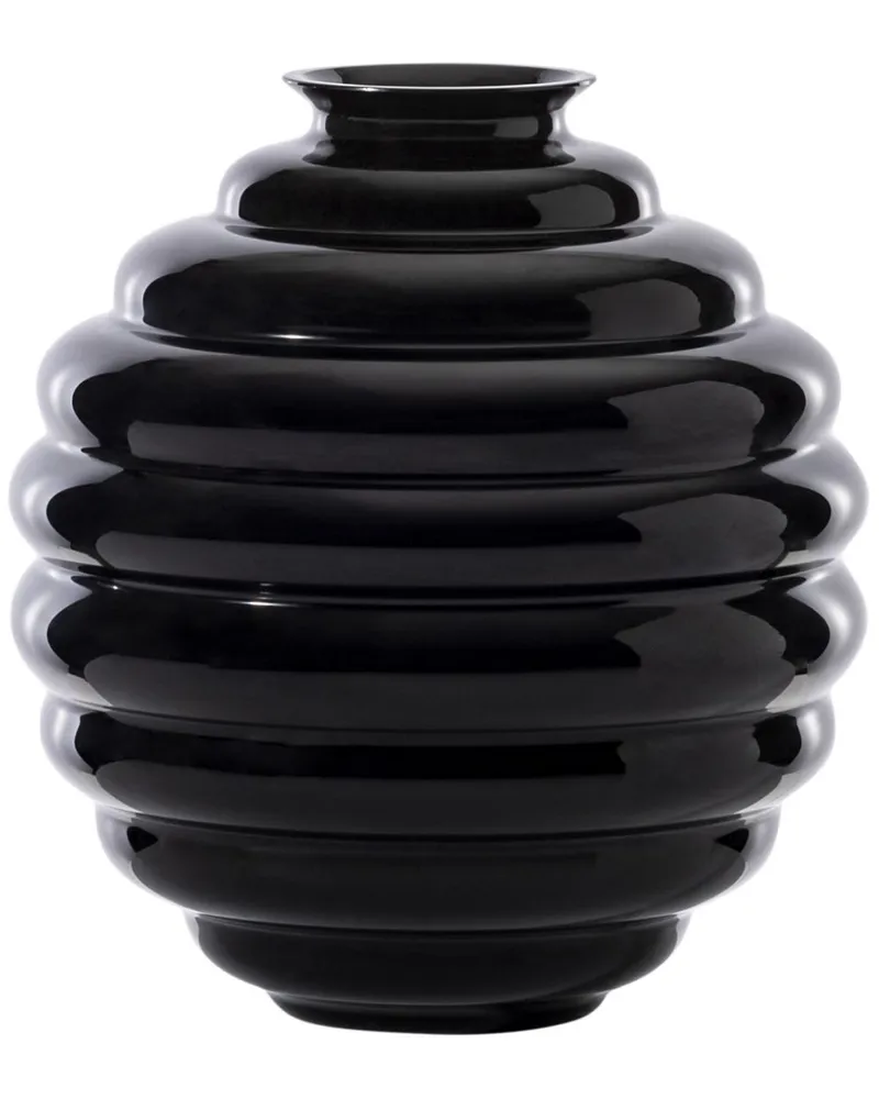 Venini Deco Vase (29cm x 26cm) - Schwarz Schwarz