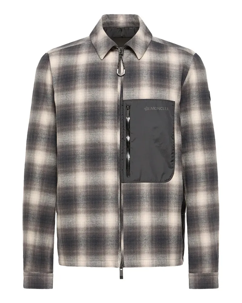 Moncler Cornisello check-pattern shirt jacket - Schwarz Schwarz