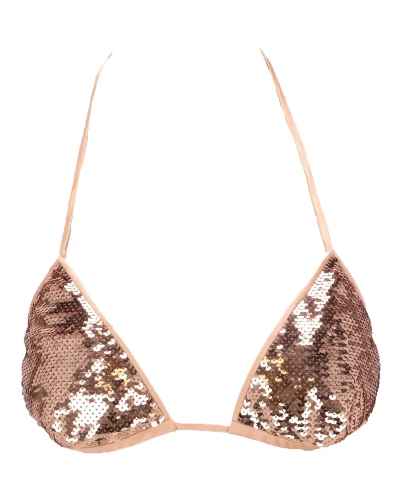 Tom Ford sequin-embellished triangle bra - Rosa Rosa