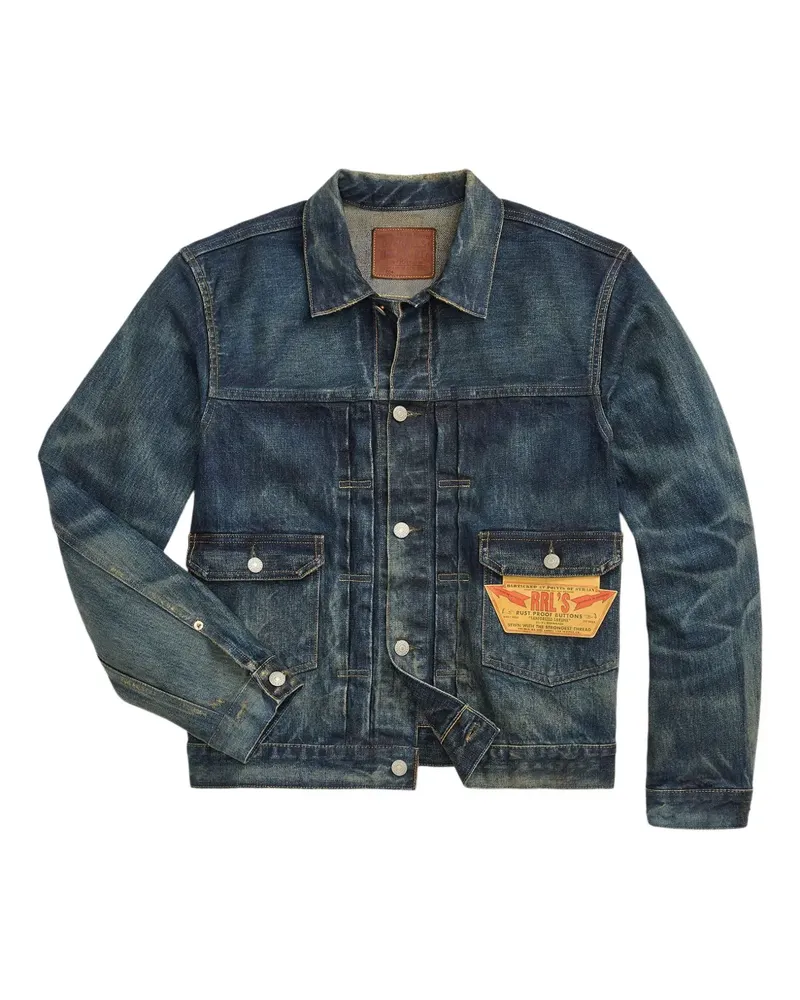 Ralph Lauren Ausgeblichene Jeansjacke - Blau Blau