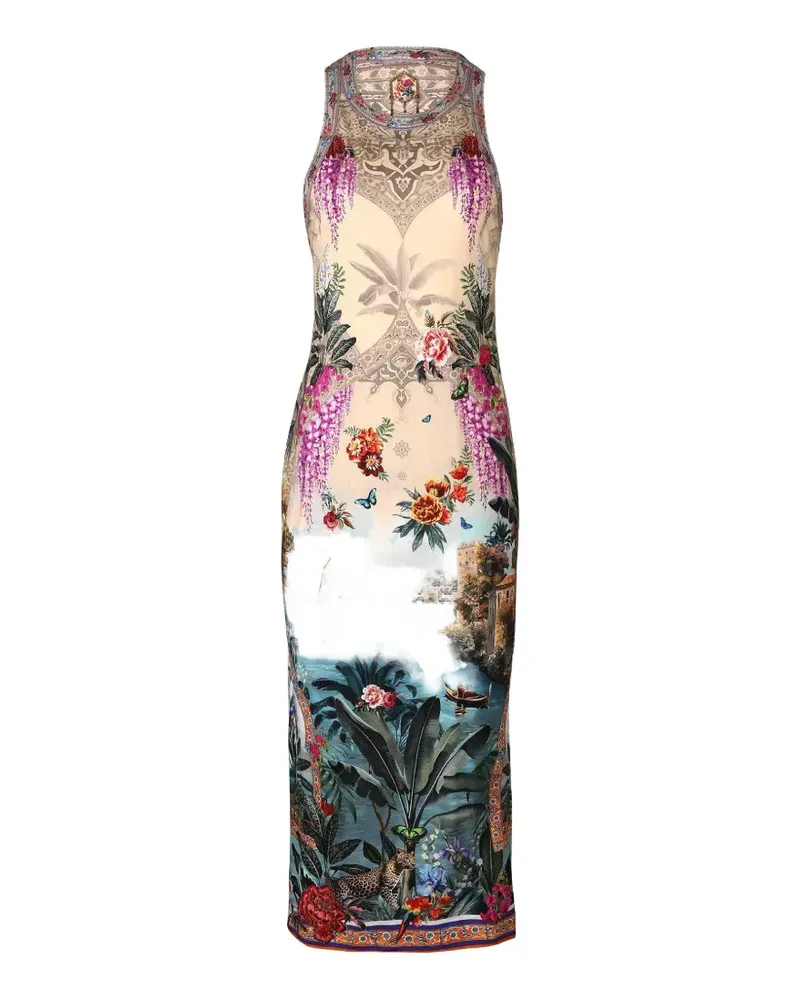 Camilla floral-print maxi dress - Nude Nude