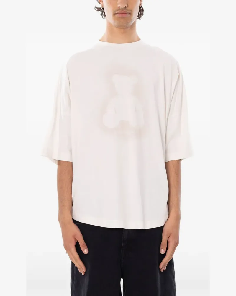 Palm Angels Spray Bear T-Shirt - Weiß Weiß