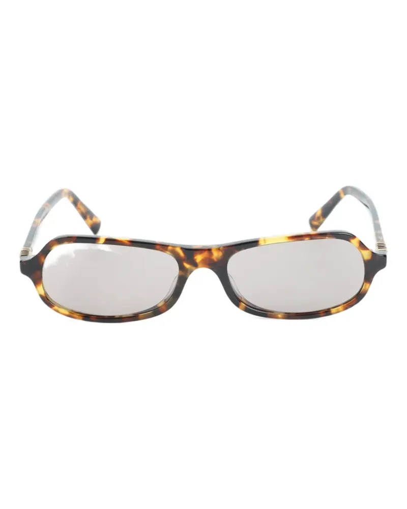 Miu Miu Regard tortoiseshell-effect logo-plaque sunglasses - Braun Braun