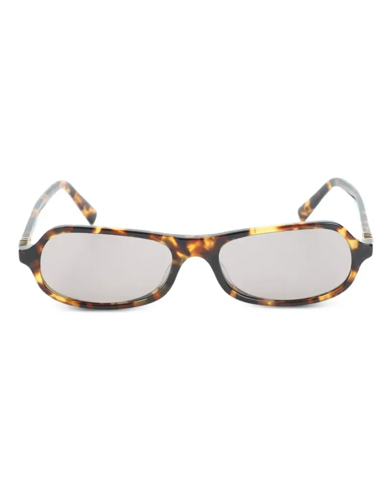 Miu Miu Regard tortoiseshell-effect logo-plaque sunglasses - Braun Braun